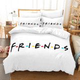 Friends Show Black White Colorful Bedding Set