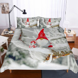 Printed Santa Claus Elk Bedding Full Twin Queen King Quilt Duvet Covers Sets