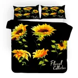 Sunflower Rose Beautiful Print Bedding Set