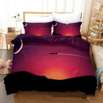 3D Fighter Cool Sky Landscape Fantastic Bedding Set