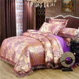 Multicolor Bedding Satin Jacquard Covers Sets