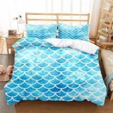 3D Colorful Little Fish Scale Cover Bedding Set