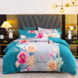 Beautiful Florid Flower Print Bedding Set