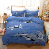3D Fighter Sky Sea Fantastic Bedding Set