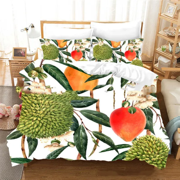 Plant Flower Natural Print Bedding Set