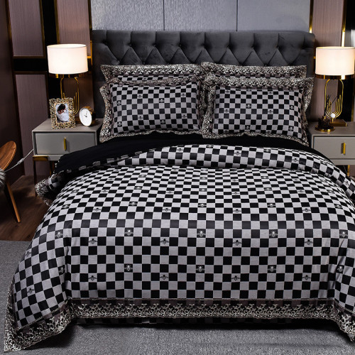 Modern Elegant Luxury Silk Bedding Duvet Cover Set