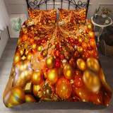 Printed Snow Deer Gingerbread Man Christmas Theme Bedding Full Twin Queen King Quilt Duvet Covers Sets