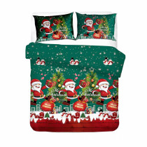 Cartoon Santa Claus Snowman Snowflakes Bedding Full Twin Queen King Quilt Duvet Covers Sets