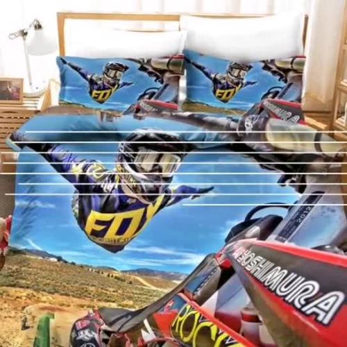 3D Motorcycle Desert Cool Speed Bedding Set