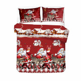 Cute Santa Claus Deer Bedding Full Twin Queen King Quilt Duvet Covers Sets
