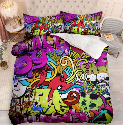 Hip Hop Abstract Colorful Bedding Set