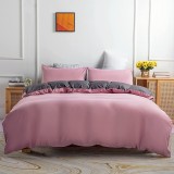 Double Color Solid Color Simple Modern Soft Bedding Set