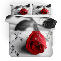 Romantic Rose Beautiful Print Bedding Set