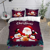 Merry Christmas Cartoon Christmas Printed Bedding Full Twin Queen King Quilt Duvet Covers Sets