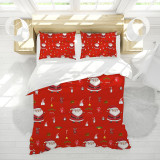 Cartoon Printed Santa Claus Snowman Rabbit Bedding Full Twin Queen King Quilt Duvet Covers Sets