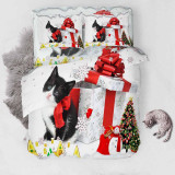 Cute Cat Dog Owl Animal Bedding Full Twin Queen King Quilt Duvet Covers Sets