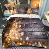 Christmas Tree Gift Box Snowflakes Bedding Full Twin Queen King Quilt Duvet Covers Sets