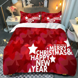 Snowflakes Stars Merry Christmas Bedding Full Twin Queen King Quilt Duvet Covers Sets
