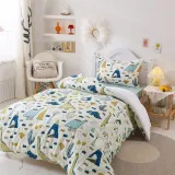 Rainbow Mermaid Animals Print Natural Cotton Bedding Set