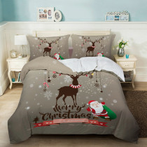 Merry Christmas Cartoon Santa Claus Bedding Full Twin Queen King Quilt Duvet Covers Sets