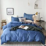 Simple Pure Color Texture Bedding Set