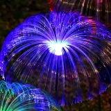Outdoor Waterproof Solar Led Fiber Optic Flower Jellyfish and Meteor For Garden Decorative Lights