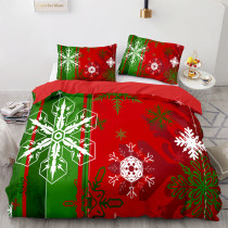 Merry Christmas Snowflake Elk Christmas Tree Bedding Full Twin Queen King Quilt Duvet Covers Sets