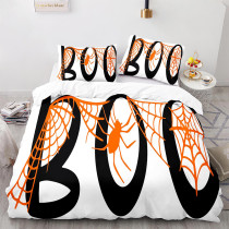 Spider BOO Halloween Theme Printing Bedding Full Twin Queen King Quilt Duvet Covers Sets