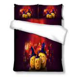 Pumpkin Lantern Halloween Theme Printing Bedding Full Twin Queen King Quilt Duvet Covers Sets