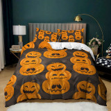 Cartoon Pumpkin Lantern Printed Halloween Bedding Full Twin Queen King Quilt Duvet Covers Sets