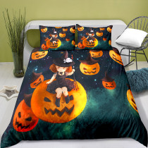 Halloween Witch Stars Bedding Full Twin Queen King Quilt Duvet Covers Sets