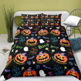 Cartoon Pumpkin Lollipop Candy Halloween Bedding Full Twin Queen King Quilt Duvet Covers Sets