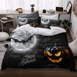 Halloween Printed Pumpkin Lantern Ghost Bedding Full Twin Queen King Quilt Duvet Covers Sets