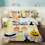 Happy Halloween Printed Pumpkin Lantern Bedding Full Twin Queen King Quilt Duvet Covers Sets