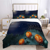 Printed Pumpkin Lantern Ghost Halloween Bedding Full Twin Queen King Quilt Duvet Covers Sets