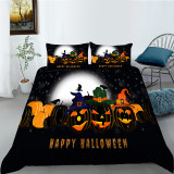 Happy Halloween Funny Pumpkin Lantern Bedding Full Twin Queen King Quilt Duvet Covers Sets