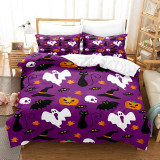 Pumpkin Lantern Cat Spider Halloween Bedding Full Twin Queen King Quilt Duvet Covers Sets