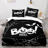 Pumpkin Lantern BOO Happy Halloween Bedding Full Twin Queen King Quilt Duvet Covers Sets
