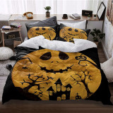 Funny Pumpkin Lantern Halloween Night Bedding Full Twin Queen King Quilt Duvet Covers Sets