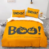 Pumpkin Lantern BOO Happy Halloween Bedding Full Twin Queen King Quilt Duvet Covers Sets