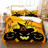 Pumpkin Lantern Happy Halloween Bedding Full Twin Queen King Quilt Duvet Covers Sets