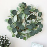 Leaves Rattan Wreath Farmhouse Front Door Decor Wall Hanging Ornament