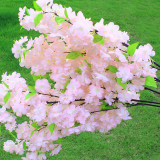 4 Branches Home Garden Artificial Sakura Rattanony Flower Decoration