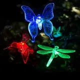 Solar Lawn Lamp Dragonflies Hummingbirds and Butterflies LED Garden Decoration Lamp