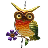 Owl Wind Bell Hanging Iron Windchimes Garden Decoration