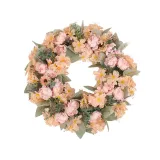 Rose Rustic Decorative Artificial Flower Wreath Wedding Ornament