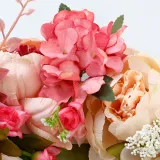 Peony Wreath Front Door Decor Flower Wall Hanging Wedding Ornament