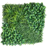 Artificial Plant Grass Panels Topiary Hedge Plant Wall Anti Ultraviolet Sunscreen Lawn