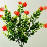 Artificial Plastic Camellia Flower Energy Saving Solar Led Light for Garden Grass Decorative Lighting