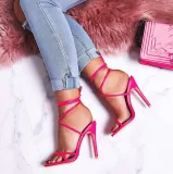 Women Summer Fashion Lace Up Summer High Heel Sandals
